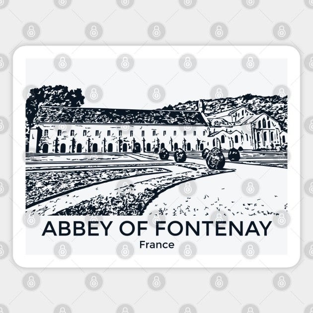 Abbey of Fontenay - France Magnet by Lakeric